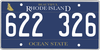 RI license plate 622326