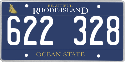 RI license plate 622328