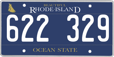 RI license plate 622329