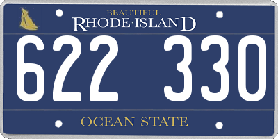 RI license plate 622330