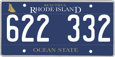 RI license plate 622332