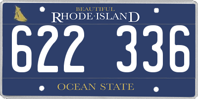 RI license plate 622336