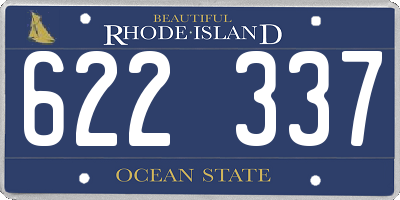 RI license plate 622337