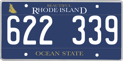 RI license plate 622339