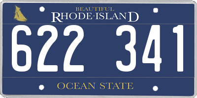 RI license plate 622341