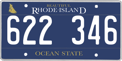 RI license plate 622346