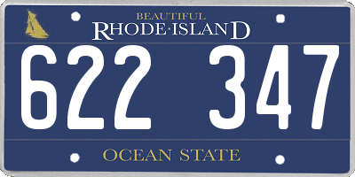 RI license plate 622347