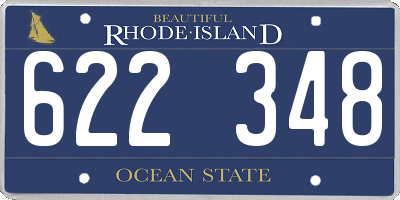 RI license plate 622348