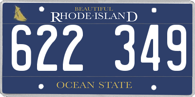 RI license plate 622349