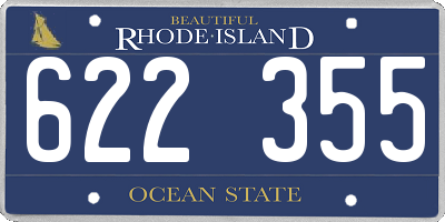RI license plate 622355