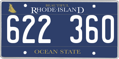 RI license plate 622360