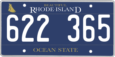 RI license plate 622365