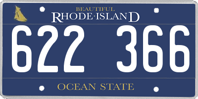 RI license plate 622366