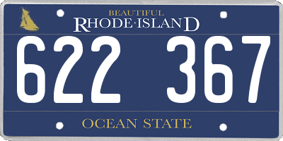 RI license plate 622367