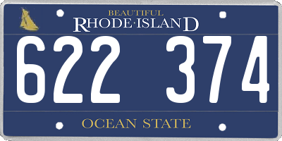 RI license plate 622374
