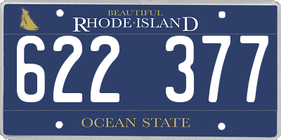 RI license plate 622377