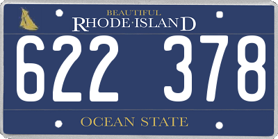RI license plate 622378