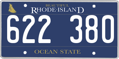 RI license plate 622380