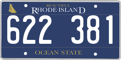 RI license plate 622381