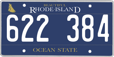 RI license plate 622384