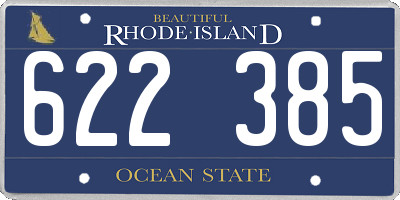RI license plate 622385