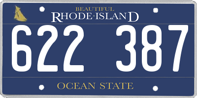 RI license plate 622387