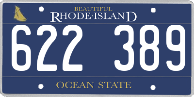 RI license plate 622389