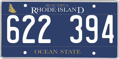RI license plate 622394