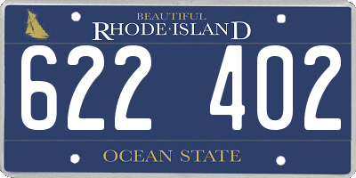RI license plate 622402