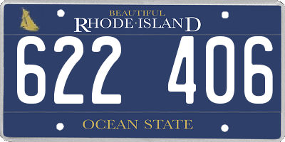 RI license plate 622406