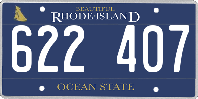 RI license plate 622407