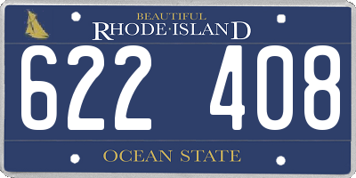 RI license plate 622408