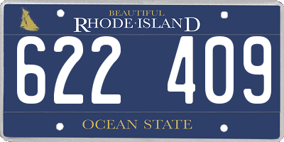 RI license plate 622409