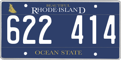 RI license plate 622414