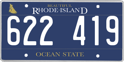 RI license plate 622419