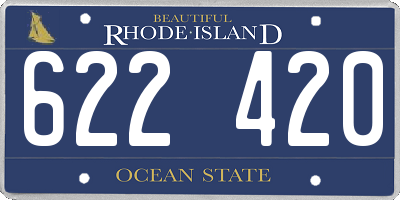 RI license plate 622420
