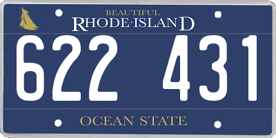 RI license plate 622431