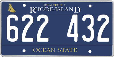 RI license plate 622432