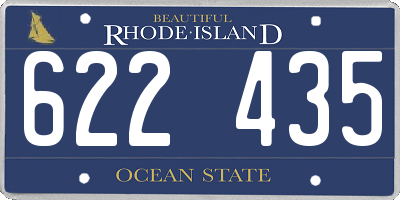 RI license plate 622435