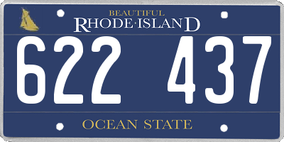 RI license plate 622437