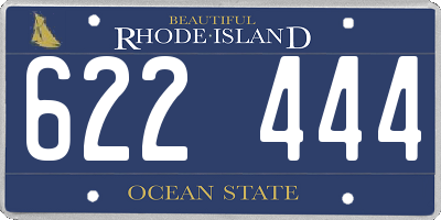 RI license plate 622444