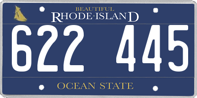 RI license plate 622445