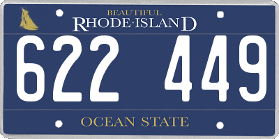 RI license plate 622449