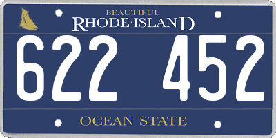 RI license plate 622452