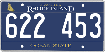 RI license plate 622453