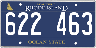 RI license plate 622463