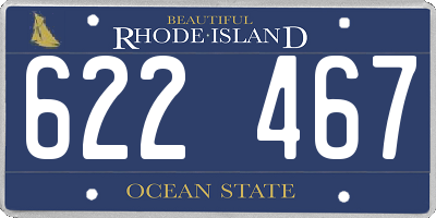 RI license plate 622467