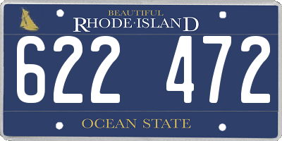 RI license plate 622472