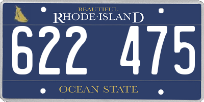 RI license plate 622475
