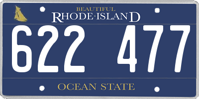 RI license plate 622477